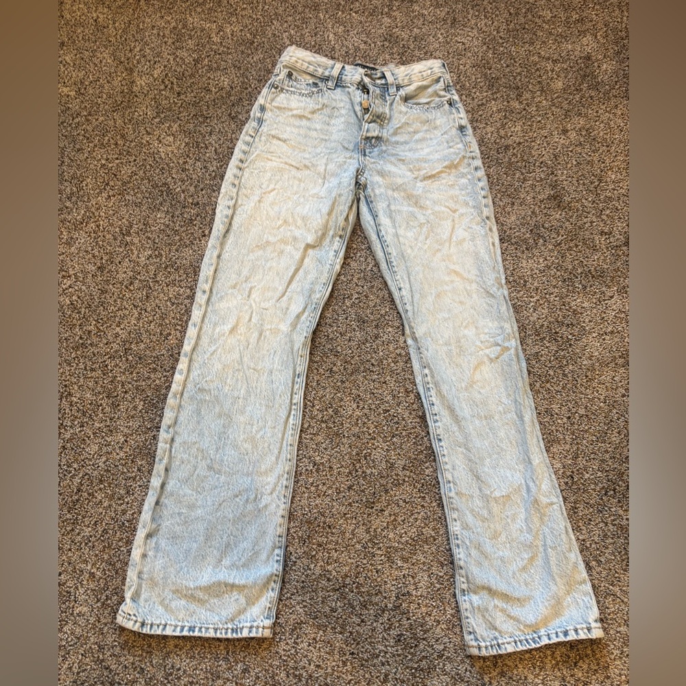 Aéropostale Light Wash 90s Straight Jeans size 00 y2k denim women’s